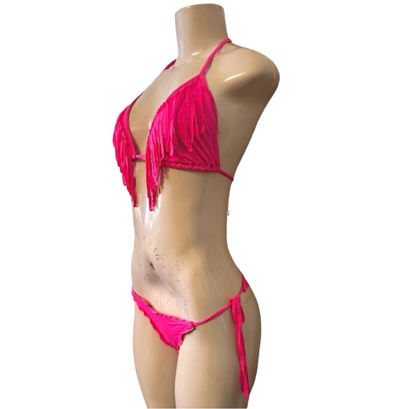 Vitamin A Luna Fringe Triangle bikini Top EUC - Picture 4 of 5